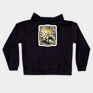 Art Nouveau Chrysanthemum November Birth Month Flower Kids Hoodie